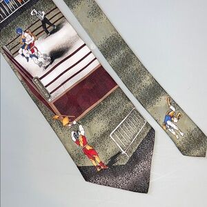 Wrestling Themed Tie with Cartoon Design 59”